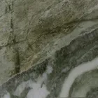 Outdoor Table with Wooden Base and Royal Peacock Ceramic Top - Infinity Viadurini