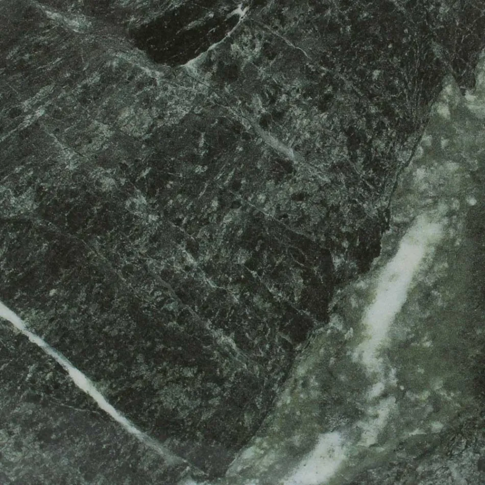 Outdoor Table with Wooden Base and Green Ceramic Top France - Infinity Viadurini