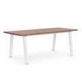 Outdoor Table with Acacia Wood Top and Steel Base - Sunny