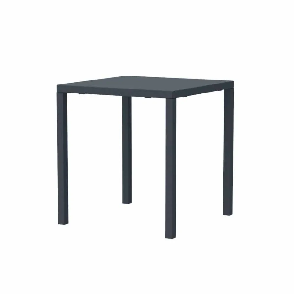 Modern Stackable Square Metal Outdoor Table Made in Italy - Aila Viadurini