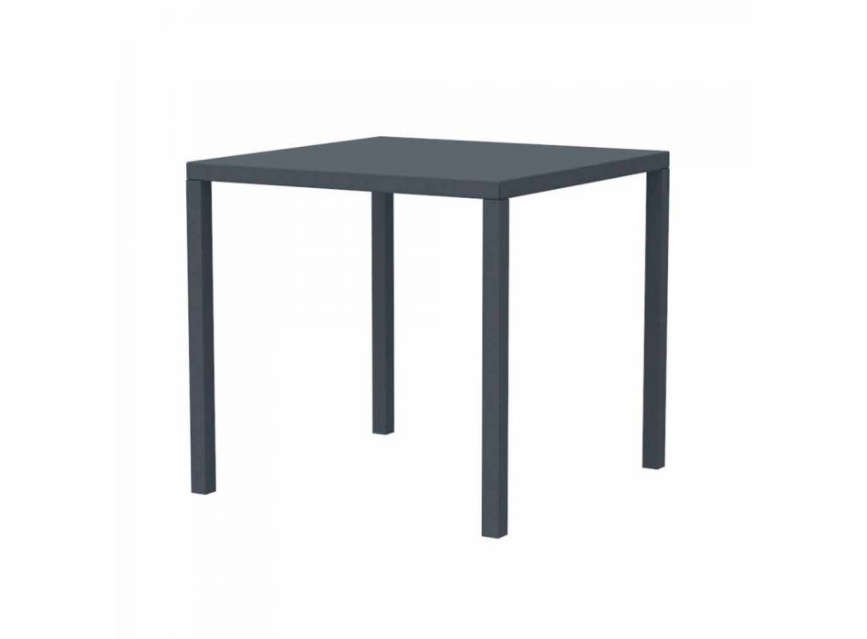 Modern Stackable Square Metal Outdoor Table Made in Italy - Aila Viadurini