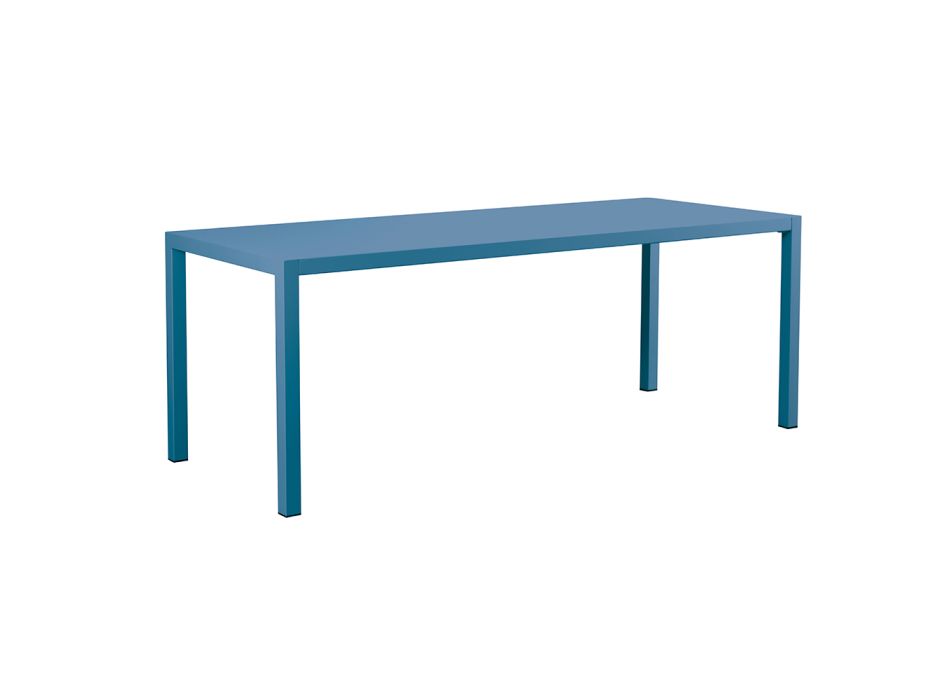 Rectangular Galvanized Steel Outdoor Table Made in Italy - Azul Viadurini