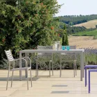 Rectangular Galvanized Steel Outdoor Table Made in Italy - Azul Viadurini