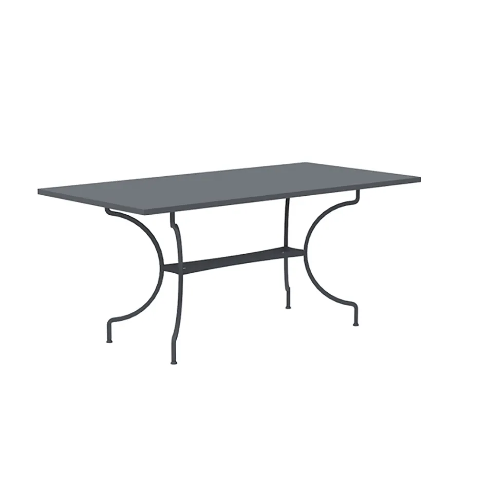 Rectangular Galvanized Steel Outdoor Table Made in Italy - Sibo Viadurini