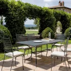 Rectangular Galvanized Steel Outdoor Table Made in Italy - Sibo Viadurini
