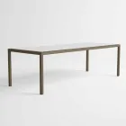 Outdoor Table in Aluminum of Modern Design for Garden - Mississippi2 Viadurini
