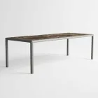 Outdoor Table in Aluminum of Modern Design for Garden - Mississippi2 Viadurini