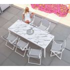 Outdoor Table in Aluminum of Modern Design for Garden - Mississippi2 Viadurini