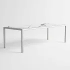 Outdoor Table in Aluminum of Modern Design for Garden - Mississippi2 Viadurini