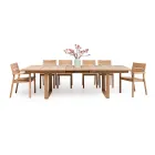 Outdoor Table in Teak Wood Extendable to 270 cm - Marie Viadurini