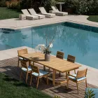 Outdoor Table in Teak Wood Extendable to 270 cm - Marie Viadurini