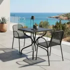 Lirion Outdoor Table in Painted Metal in Two Sizes Made in Italy Viadurini