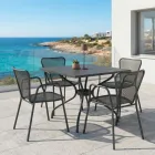 Lirion Outdoor Table in Painted Metal in Two Sizes Made in Italy Viadurini