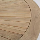 Outdoor Teak Table with Swivel Central Top, Homemotion - Dimitris Viadurini