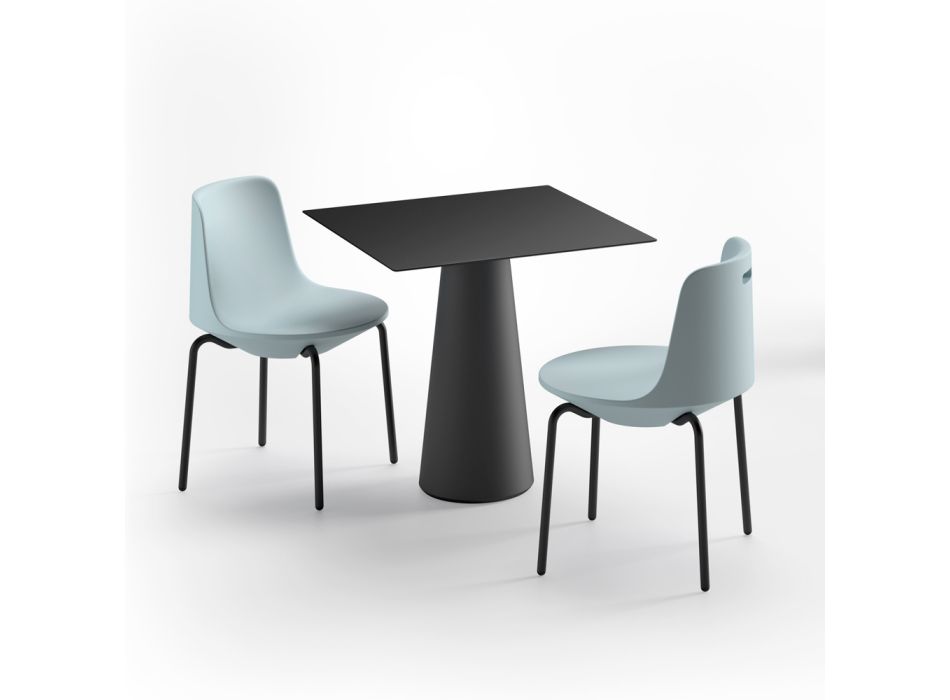 Modern Outdoor Table in Hpl and Matt Polyethylene Made in Italy - Forlina Viadurini
