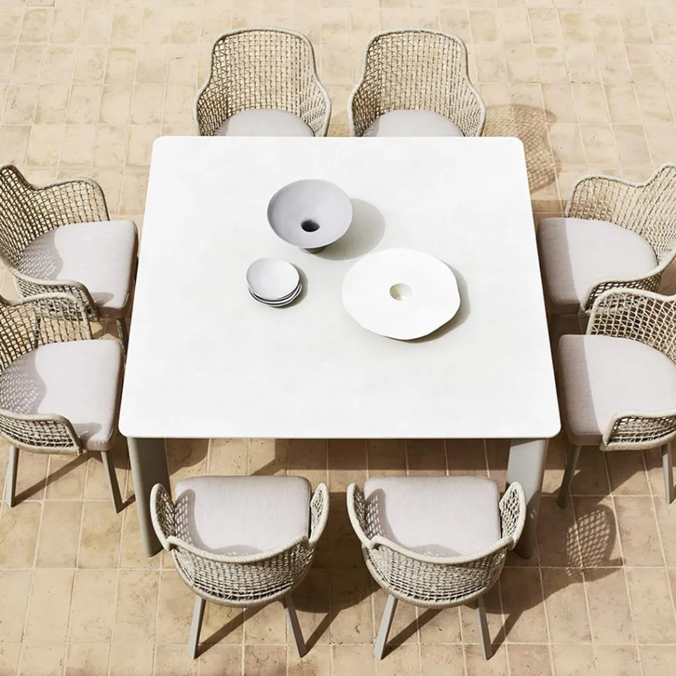 Outdoor Table Top Hpl or Ceramic Made in Italy - Plinto by Varaschin Viadurini