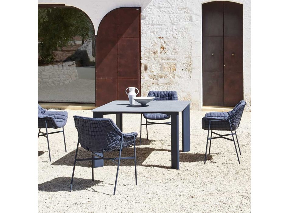 Outdoor Table Hpl Top or Ceramic Made in Italy - Plinto by Varaschin Viadurini