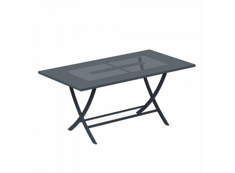 Folding Outdoor Table in Modern Painted Metal Made in Italy - Doria Viadurini