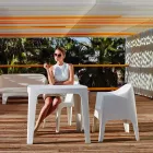 Solid square outdoor table by Vondom in polypropylene, design Viadurini