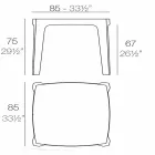 Solid square outdoor table by Vondom in polypropylene, design Viadurini