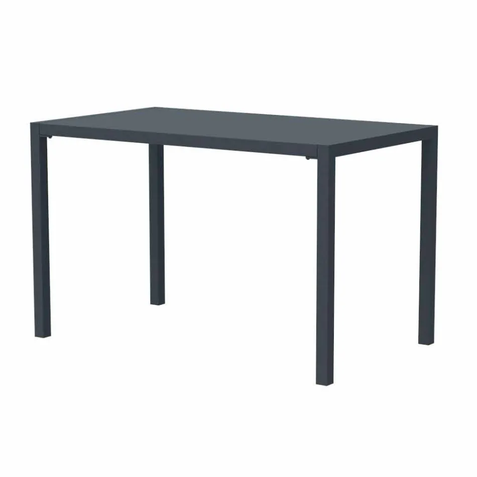 Self-Leveling Rectangular Metal Outdoor Table Made in Italy - Binda Viadurini