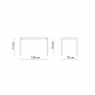 Self-Leveling Rectangular Metal Outdoor Table Made in Italy - Binda Viadurini