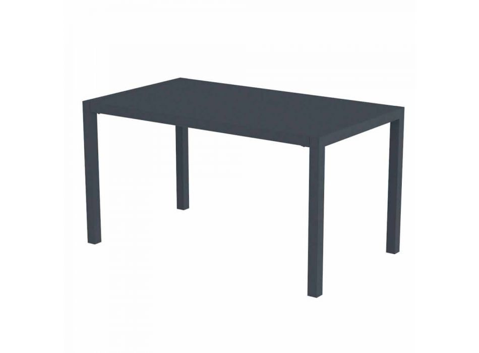 Self-Leveling Rectangular Metal Outdoor Table Made in Italy - Binda Viadurini