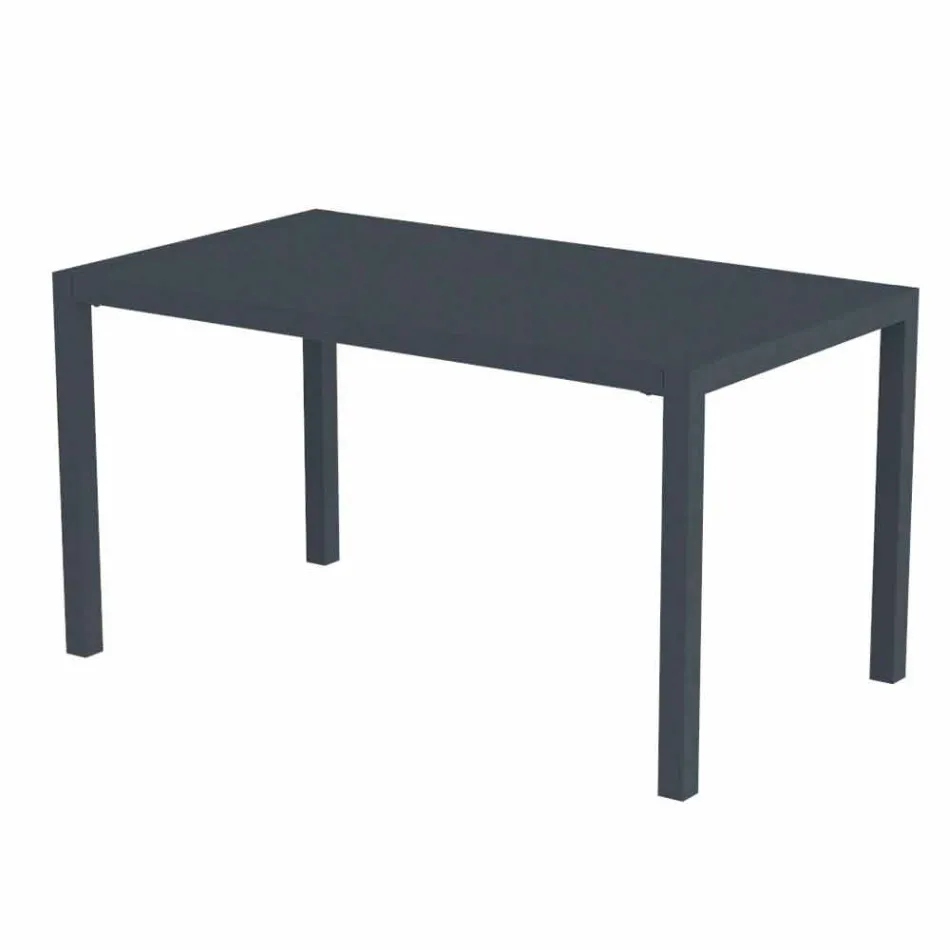 Self-Leveling Rectangular Metal Outdoor Table Made in Italy - Binda Viadurini