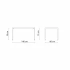 Self-Leveling Rectangular Metal Outdoor Table Made in Italy - Binda Viadurini