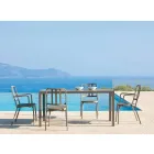 Self-Leveling Rectangular Metal Outdoor Table Made in Italy - Binda Viadurini
