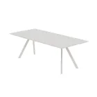 Rectangular Outdoor Table in Galvanized Steel Made in Italy - Brienne Viadurini