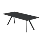 Rectangular Outdoor Table in Galvanized Steel Made in Italy - Brienne Viadurini