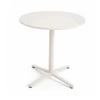 Round Outdoor Table Diameter 75 cm in Beige Aluminum - Brisea Viadurini