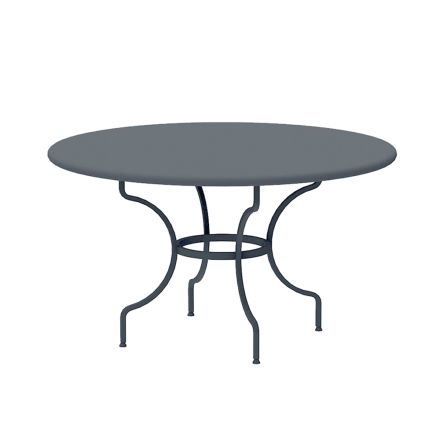 Round Outdoor Table in Galvanized Steel Made in Italy - Sibo Viadurini