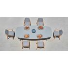 Varaschin Ellisse design outdoor table in colored aluminum Viadurini