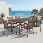 180cm Metal Mesh Garden Table Made in Italy - Lirion Viadurini