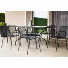 180cm Metal Mesh Garden Table Made in Italy - Lirion Viadurini