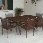 180cm Metal Mesh Garden Table Made in Italy - Lirion Viadurini