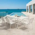 180cm Metal Mesh Garden Table Made in Italy - Lirion Viadurini