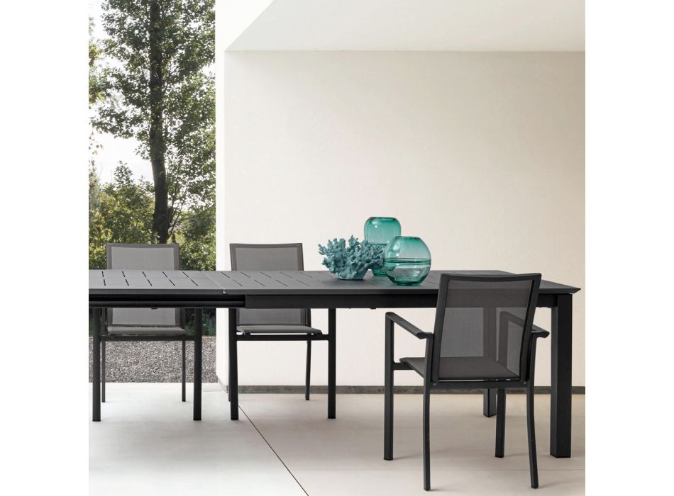 Extendable Garden Table to 240 cm in Aluminium, Homemotion - Pemberton Viadurini