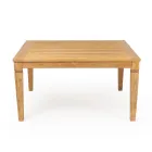 Garden Table with Brushed Natural Teak Structure - Artes Viadurini