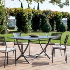 Garden Table in Galvanized Steel Made in Italy - Blair Viadurini