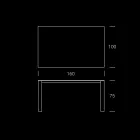 HPL Garden Table with Aluminum Structure Made in Italy - Carl Viadurini