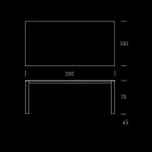 HPL Garden Table with Aluminum Structure Made in Italy - Carl Viadurini