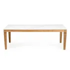 Garden Table in Natural Teak and Ceramic Top - Artes Viadurini