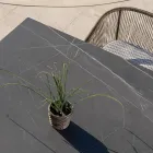 Garden Table in Natural Teak and Ceramic Top - Artes Viadurini