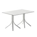 Luxury Garden Table in Aluminum and White Hpl or Gunmetal - Filomena