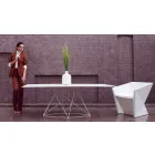 Modern garden table in polypropylene and stainless steel Faz Vondom Viadurini