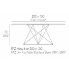 Modern garden table in polypropylene and stainless steel Faz Vondom Viadurini