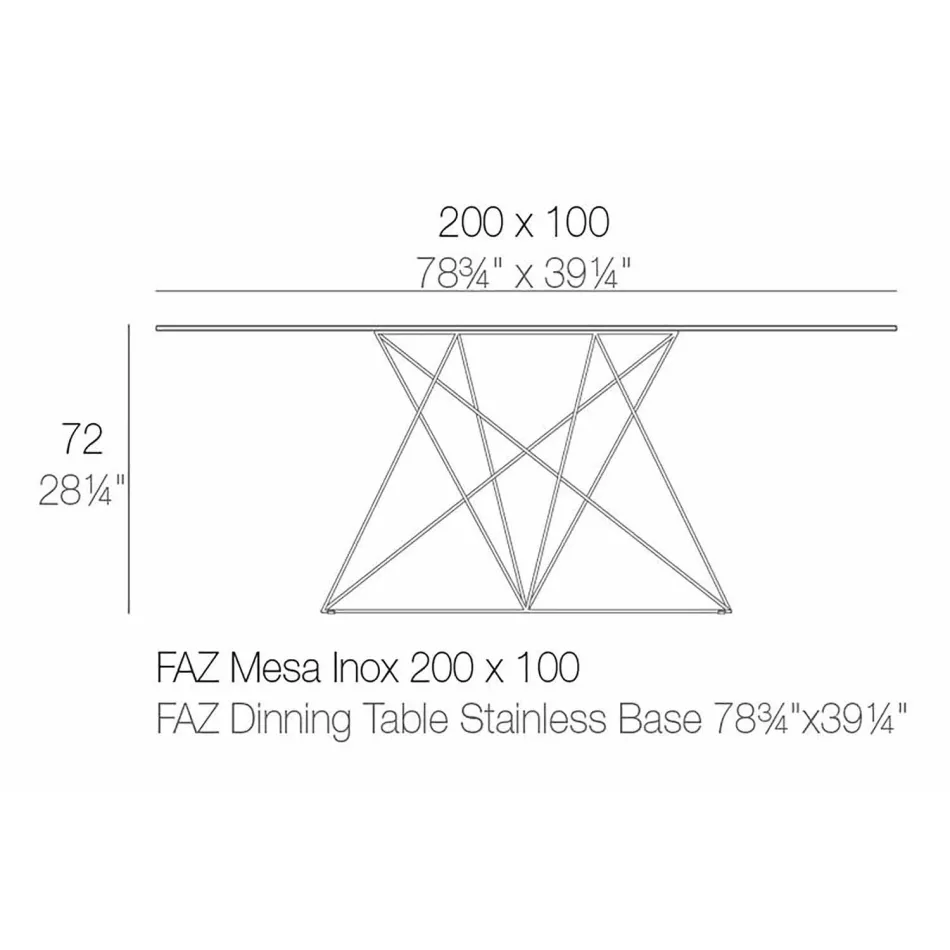 Modern garden table in polypropylene and stainless steel Faz Vondom Viadurini